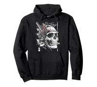 Rojo Araña Lirio Flor Cráneo Esqueleto Anime Japonés O Sudadera con Capucha