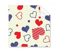 Rojo Azul En Forma De Corazón Pentagram América gafas paño de limpieza paño limpiador de regalo teléfono Protector de 5 unidades