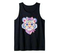 Rojo Azul Gallo Retrato Animal Amante Gráfico Y Rosa Camiseta sin Mangas