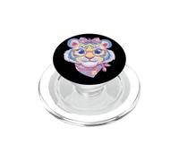 Rojo Azul Gallo Retrato Animal Amante Gráfico Y Rosa PopSockets PopGrip para MagSafe