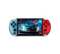 (Rojo+Azul) X7 Plus Retro PSP Game Player 8GB Pocket Video Game Console AV TV Out Kids Gift