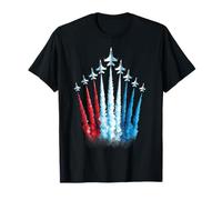 Rojo Blanco Azul American US Flag Fighter Jet 4th Of July Boys Camiseta