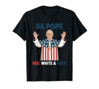 Rojo Blanco Santo Da Papa De América Chicago Papa León XIV Camiseta