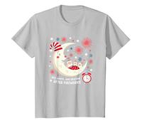 Rojo, blanco y hora de acostarse después de los fuegos artificiales Camiseta, Niños, Plata, 10 años