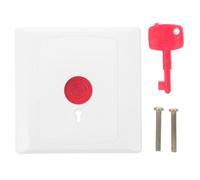 Rojo Botón de Parada de Emergencia de Plástico Pb-28 para Caja 86 | Cobertura Protectora, Caja, Activación Sensible, para Instalaciones Comerciales y Equipos