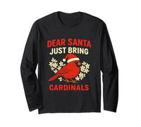 Rojo Cardenal Pájaro Navidad Ugly Xmas Sweater Santa Manga Larga