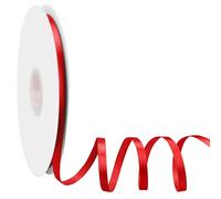 Rojo Cinta de Raso 10mm 91m, Dooozy Cinta de Satén, Cinta Regalo para Manualidades, Fiestas Envoltorios de Regalos Cumpleaños Navidad Lazos Decoración de Bodas