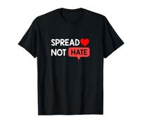Rojo Color Love Not Hate Gráfico Rojo Camiseta
