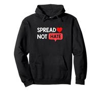 Rojo Color Love Not Hate Gráfico Rojo Sudadera con Capucha