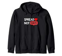 Rojo Color Love Not Hate Gráfico Rojo Sudadera con Capucha