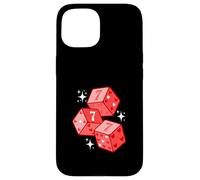 Rojo Color Lucky Heart Red Graphic Carcasa para iPhone 15