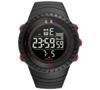 (Rojo - Con paquete) Reloj electrónico nuevo de Smael Reloj de pulsera analógico de cuarzo Horloge 50