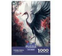 Rojo-Crowned Crane Puzzles Imposible,desafío for Adults Entretenimiento Creativo 1000 Piezas Obra De Arte De Juego De para Adultos Y Niños A Partir De 12 Años 38x26cm/1000pcs