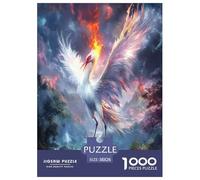 Rojo-Crowned Crane Rompecabezas Imposible,desafío for Adults Juego EduGatoivo 1000 Piezas Obra De Arte De Juego De para Adultos Y Niños Mayores De 12 Años 38x26cm/1000pcs