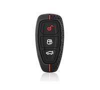 (Rojo) Cubierta de llave de 3 botones para Ford Transit Custom Mondeo Fiesta Kuga ST Line MK3 Focus 3 Station