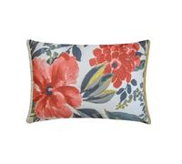 Rojo Decorativo Funda de cojín lumbar 30 x 45 cm | Contemporáneo Algodón Funda de Cojín Floral | Almohadas de primavera de encaje de yute Fundas de almohada para sofá, sofá y cama - Amarella