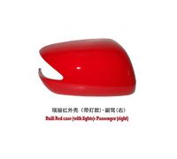 (Rojo derecho) Exquisita carcasa para espejo retrovisor, cubierta para espejo lateral con orificio para
