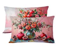 Rojo Funda Almohada 45x70 Fruta Fundas Almohadas 45x70 Pack 2 Protector Almohadas Cierre con Cremallera Funda Cojin Súper Suave Almohada Cervicales y Cuello, para Hogar Halloween Decoracion G - 688
