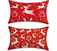 Rojo Funda Cojin 50x80 Fawn Funda Almohada Juego de 2 Terciopelo Cojines Infantiles Cojines Cama Decorativos Rectangular Fundas Cojin Pillow Case Exterior Impermeable, Home Decoration s-296