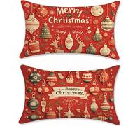 Rojo Funda Cojin 60x90 Navidad Funda Almohada Juego de 2 Terciopelo Cojines Infantiles Cojines Cama Decorativos Rectangular Fundas Cojin Pillow Case Exterior Impermeable, Home Decoration s-309