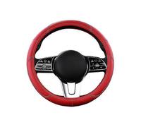 (Rojo) Funda de cuero antideslizante para volante de coche Motocovers, funda protectora universal para