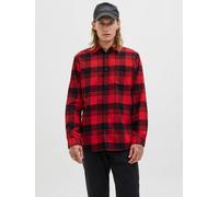 Rojo Hombres Cotton/Polyester Camisa De Franela Corte Regular S EU