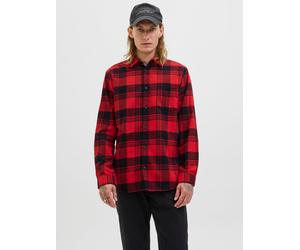 Rojo Hombres Cotton/Polyester Camisa De Franela Corte Regular S EU