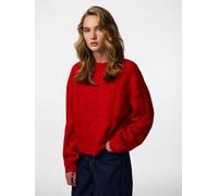 PIECES Pcjenna LS O-Neck Cable Knit Noos BC, Goji Berry., M
