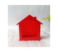 (Rojo) Luz nocturna musical romántica y cálida para niños, tipo casa, bricolaje, con fuente de alimentación de