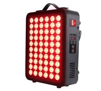 Rojo - Luz - Terapia de luz infrarroja 660 nm 850 nm Panel de alto rendimiento Dual Chip Calidad Clínica LED Dispositivo LED con pantalla táctil LED 300 W (negro)