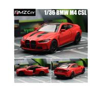 (Rojo mate) 1/36 M4 CSL G82 Sedán Juguete Coche Modelo Miniatura RMZ CITY Ruedas Libres Pull Back Diecast