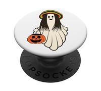 Rojo Oro Y Verde Halloween, Fantasma Rasta, Fantasma Reggae PopSockets PopGrip Adhesivo