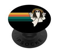 Rojo Oro Y Verde Halloween, Fantasma Rasta, Fantasma Reggae PopSockets PopGrip Adhesivo