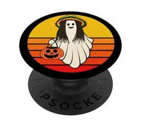 Rojo Oro Y Verde Halloween, Fantasma Rasta, Fantasma Reggae PopSockets PopGrip Adhesivo