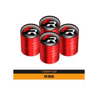 (Rojo para FR) 4 tapas de válvula de aluminio para neumáticos de coche, para Seat León, Cupra, Ibiza,