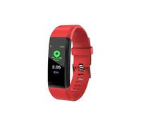 (Rojo)Pulseras inteligentes Bluetooth Monitoreo deportivo de frecuencia cardíaca y presión arterial