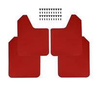 Rojo Racing Sport Aletas de Barro universales para la Recogida del automóvil SUV Van Truck Aletas de Barro Protectores contra Salpicaduras Guardabarros Trampas sucias Bengalas de Guardabarros