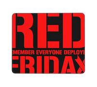Rojo Recuerden Que Todos Están Desplegados Patrón del Viernes Rojo Alfombrilla De Escritorio Lavable Mouse Pad Bordes Cosidos Mousepad para Oficina Hogar Gaming 25X30Cm