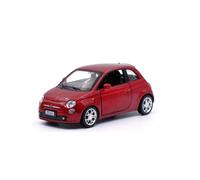 (Rojo (sin caja) Caipo 1:28 Fiat 500 Classics Aleación Diecast Modelo de coche de juguete Pull Back
