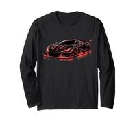 Rojo Supercar Street Turbo Racing Car Design Niños Hombres Mujeres Manga Larga