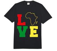 Rojo Verde Amarillo Mapa Africano África Amor Comfort Colors Adult Heavyweight T-Shirt