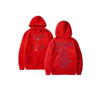 (Rojo-XL) Sudadera con capucha Peso Pluma Genesis Music Album para hombre y mujer, estilo casual, estilo