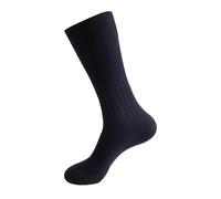 Rojo Y Negro Rayas Tubo Sólido Color Algodón Negocios Socks Blanco, azul marino, S