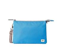 ROKA Carnaby XL - Bolsos cruzados delgados para mujeres y hombres, 3 compartimentos, cremallera gruesa, correa extraíble y ajustable para teléfono, cartera, llaves, Azul Malibú