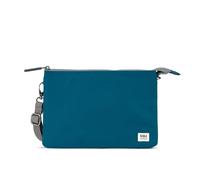 ROKA Carnaby XL - Bolsos cruzados delgados para mujeres y hombres, 3 compartimentos, cremallera gruesa, correa extraíble y ajustable para teléfono, cartera, llaves, azul zafiro, xl