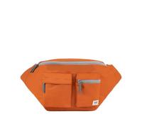 ROKA London Bandolera ovalada M, bandolera, riñonera o bolsa de hombro XL de nailon reciclado, Naranja quemado., 22.5cm x 11cm x 38cm, Bohemio