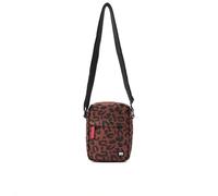 ROKA London Bond Bolso cruzado de lona reciclada con estampado de leopardo escarlata