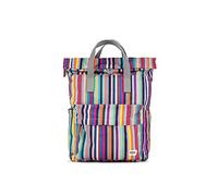 Roka London Canfield B - Lona reciclada mediana a rayas, Multi Stripe, M, Mochilas rucksack
