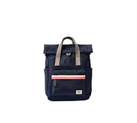 ROKA London Canfield Mochila pequeña - Mochila sostenible resistente a la intemperie para mujeres y hombres - Mochila de lona reciclada para el trabajo, viajes, viajes y uso diario, rayas medianoche