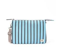 ROKA London Carnaby Bandolera XL de lona reciclada, azul a rayas, X-Large